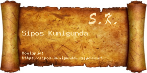 Sipos Kunigunda névjegykártya