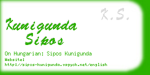 kunigunda sipos business card